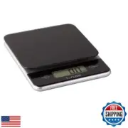 Taylor Glass Top Food Scale with Touch Control Buttons, 11 lb Capacity, Black