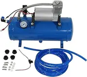 150psi 12V Air Compressor with 6 Liter Tank for Tyre Inflator Pump Air Horn Train Truck RV Tire