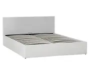 Monica Gas Lift PU Leather Bed Frame White (Double Queen)