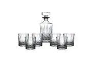 Royal Doulton Seasons Crystalline Whiskey Decanter Set | Decanter + 6 Tumblers