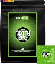 Nottyboy Dingdong Green Apple Condoms for Men - 36 Count | Scented | Ultra Thin