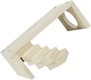 Wooden Hamster Climbing Platform Durable Pet Ladder for Small Animals Interactive Guinea Pig Accessory for Cage Play and Exercise