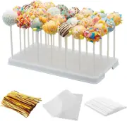 28 Holes Cake Pop Stand for Cake Pops, Lollipop Hold Stand(White)