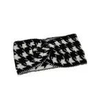 Woolen Knitted Headband Cross Houndstooth Headband Sweet Bow Headband Make up
