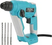 Brushless Rotary Hammer Drill for Makita 18V Battery, 2 Joule,1-1/8 Inch SDS-Plus, Cordless Heavy Duty Hammer Drill for Concrete Including 4 Drill Bits