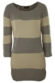 Cocoon Stripe Knit Dress--BLU-123BK4142
