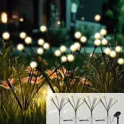 Solar Garden Lights-Firefly Lights New Upgraded 4 Pieces Together Feature 32 ...