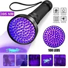 100 LED UV Flashlight Torch Light Ultraviolet Blacklight Inspection Lamp 395 nM