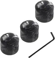 zaqwsx 3Pcs Metal Volume Knob Electric Guitar Bass Volume Tone Control Knobs Dome Knobs Potentiometer Hat Cap