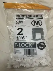 Tile Leveling System 1/16" T-Lock 181273000277 500 Clips Perfect Level Master