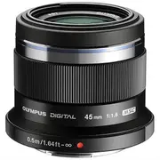 Olympus M.Zuiko 45mm f/1.8 Telephoto Prime Lens Black