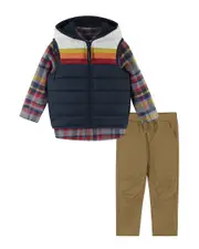 Andy & Evan Hooded Puffer Vest Set