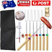 8x32'' Telescoping BBQ Marshmallow Roasting Sticks barbecue Skewers Hot Dog Fork