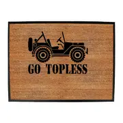 Go Topless - Funny Novelty Doormat Man Cave Floor mat
