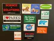 12 Progressive Liberal Decals Stickers Animal Rights Hunger Science Parks Lot #2