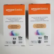 2pk Amazon Basics Smart Light Bulb, A19 LED 60W, 800 Lumens Color Change Alexa