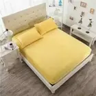 3 PC Velvet King Single Lemon 17" Deep Pocket 1 Fitted Sheet & 2 Pillow Cover