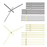 10 Set Replacement Clock Hands Kit Mechanism Movement Wall Black,Gold A08/A10