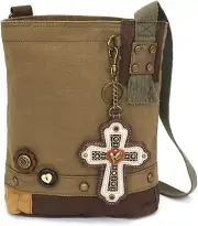 New Chala Patch Crossbody Messenger Olive Green Bag Canvas gift CROSS Religious