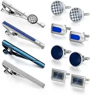 [KUHBDIE] Tie Clip Cufflinks Set Men's Shirt Cuff Pin Accessory Cufflinks Tie Clip
