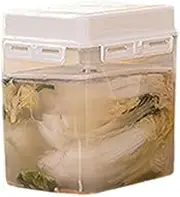 Kimchi Container - 4/5l Airtight Pickle Container, Leak Proof Airtight Storage Container | Kimchi Container Clear Kimchi Press Fermentation Storage Container with Handle and Lid, Seal for