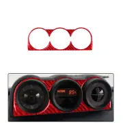 Car Carbon Fiber Central Control compass Frame Sticker For Toyota FJ Cruiser Red (for: Toyota)