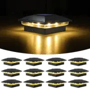 Solar Post Cap Light Outdoor Waterproof 12pack