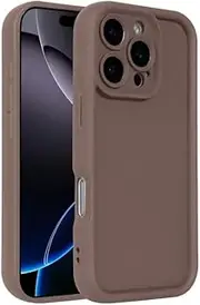 Soft TPU Mobile Phone Case for iPhone 16 Series, Multi-Colour, Liquid TPU, Shockproof, Skin-Friendly, 4 Colours (Brown, iPhone 16 Pro Max)