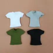 1/12 Scale Soldier Accessories Clothes Short Sleeve T-shirt 4 Colors F 6" Doll