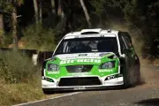 Jari Matti Latvala (FIN) on Stage 5 WRC Rally Car 2008 Motor Racing Photo