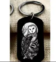 Owl Moon Art Hot Keychain