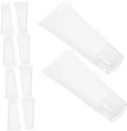 BESTYASH 50pcs Portable Refillable Squeeze Tubes for Lotion and Cream Travel Empty Containers Flexible and Leak Design for Toothpaste Cleanser and DIY Projects