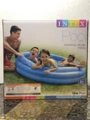 Intex Crystal Blue Pool 58in x 13in Kids Inflatable Swimming Pool Age 2+