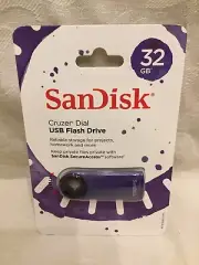 Purple SANDISK Cruzer Dial 32GB USB FLASH DRIVE Storage Transfer Memory USB 2.0
