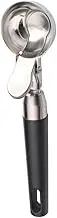 UTHCLO Stainless Steel Ice Cream Scoop Meatball Maker Watermelon Baller Scoop Watermelon Spoon Kitchen Gadget Dessert Baller Meat Ballers Honey Tea Spoon Muffin Scoops for Baking Black