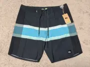 Quicksilver Highline Arch 19" Charcoal Board Shorts Men Size 34 x 19