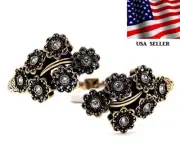 Ottoman Empire Style 4CT Aquamarine & Topaz 925 Sterling Silver Bracelet ZB1-3