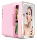 Skincare Fridge with LED Mirror, 6L/8 Cans Mini Fridge for Bedroom, Portable
