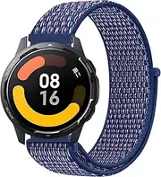 [GIOPUEY] Nylon Strap Compatible with Xiaomi Watch S1 Active, 22 mm Replacement Sport Loop Watch Strap, Braided Strap, Women Men