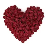 Mini Foam Rose Heads, Artificial Foam Flower Bulk Fake Flower 500pcs Burgundy