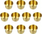 YH Poker Lot of 10 Solid Brass Drop in Cup Holder, Small