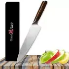 Chef Knife Stainless Steel Wood Handle Gyuto Cutting Slicing Beef Santoku Chop L