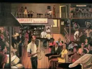 Jazz From the Cellar by E. Watson Multicultural Dance Club Art Print 11.5x8 In