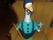 School Boy Geese Outfit Crochet Geese Clothes Outdoor Statue Dress Garden Dress