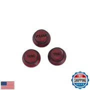 Alnicov 3PCS Guitar Maple Control Knobs,Speed Volume Tone Knobs For Guitar Ba
