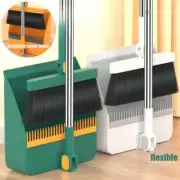 Upright Dustpan And Broom Combo Set 180 Degree Rotation Sweeping Wood Floor New