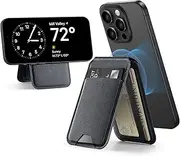 [ESR] MagSafe Wallet, for iPhone Magnetic Wallet with Adjustable Stand, for iPhone 15/14/13/12 Series, Not for 13/12 mini, 3 Card Holder, Vegan Leather, Black