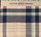 Seaside Table Runner Cotton Ribbed 13 x 36 Blue White Green