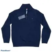 Tommy Hilfiger Sweater Boys Size Small 8 10 Quarter Zip Pullover NWT