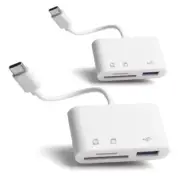 [2 Pack] SD Card Reader for Android, Micro SD Card to USB Adapter, USB C SD